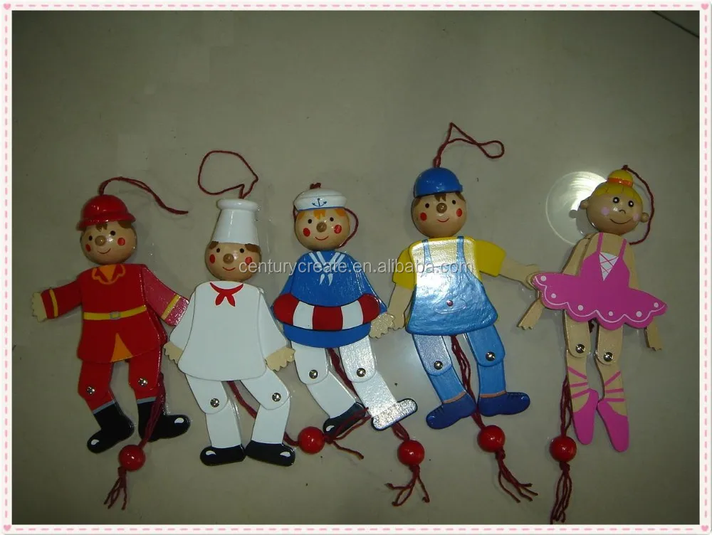Wood Fashion Puppet Wooden Custom Pull String Doll Toys Buy Wooden