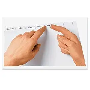 Avery - Index Maker Clear Label Punched Divider 8-Tab Letter White 50 Sets "Product Category: Labels Indexes & Stamps/Index Dividers Tabs & File Guides"