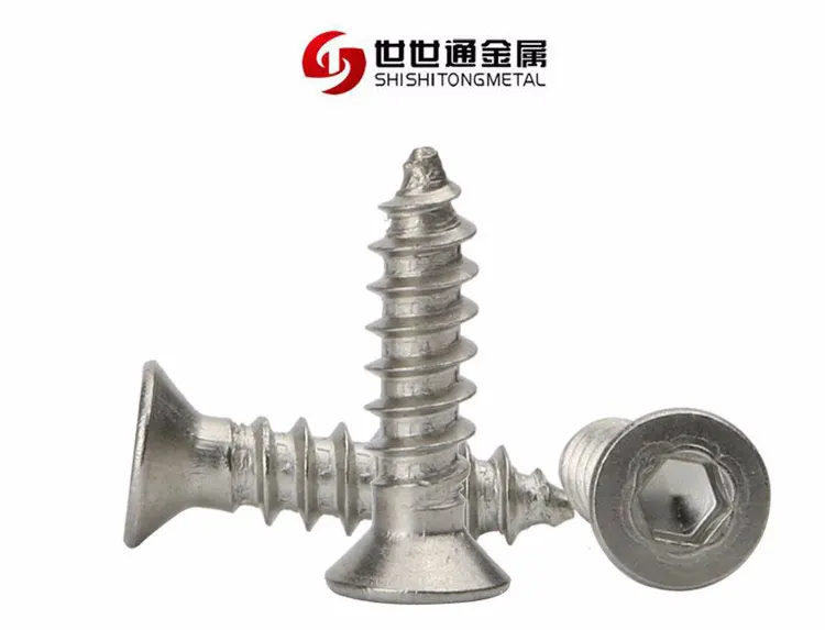 Excellent Quality Stainless Steel Hex Flat Countersunk Head Self-Tapping Screws