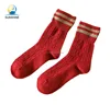 thick double needle stitch two bar loose warm socks in tube teen girl tube socks wholesale