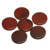 Natural Carnelian round double flat cut polished thin slices agate Loose Gemstone