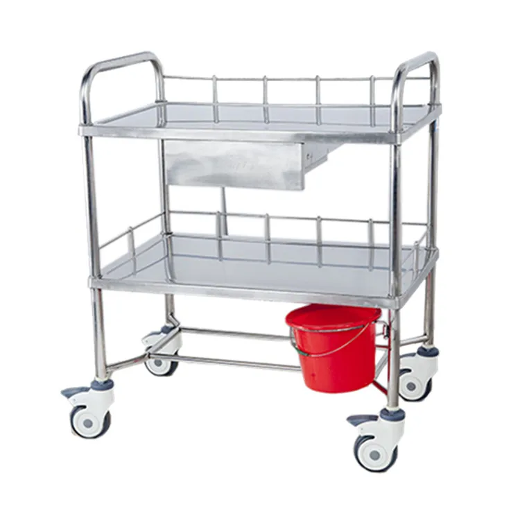 Stainless steel dressing trolley for sale instrument crash trolley cart