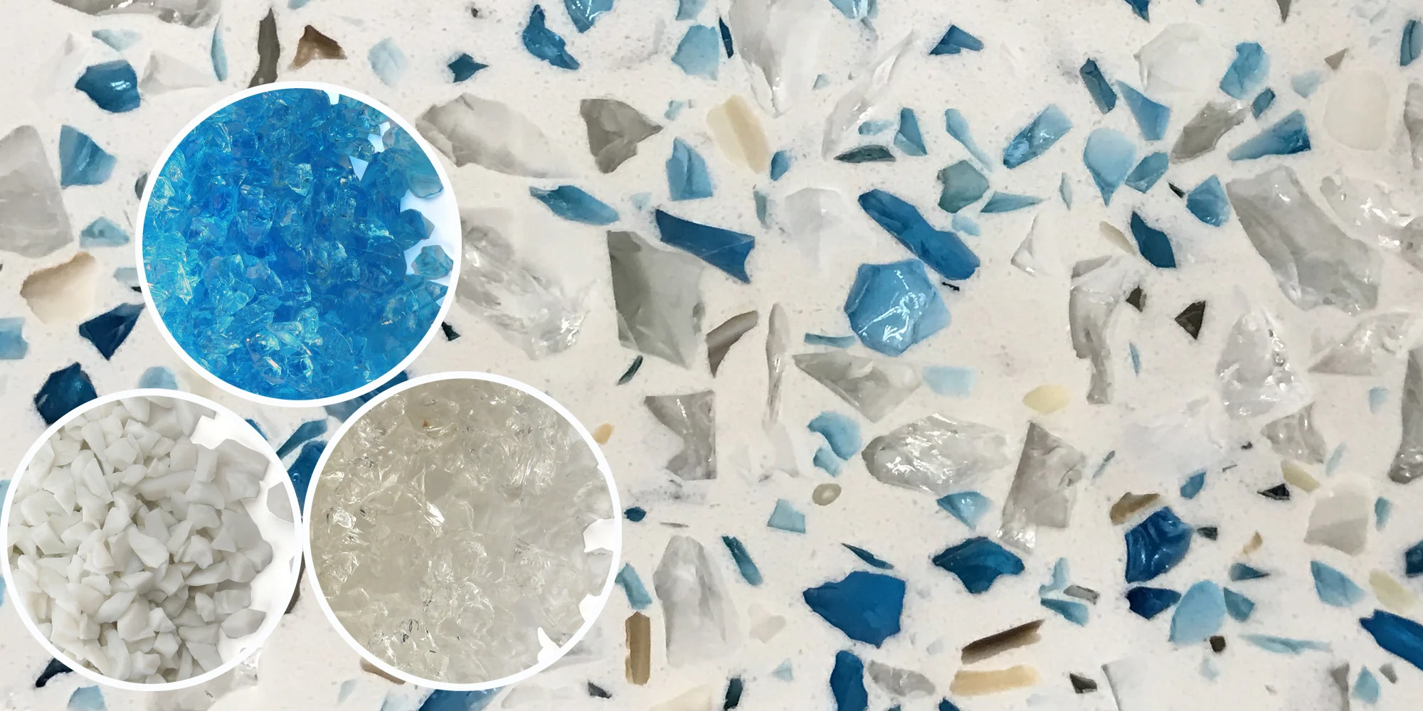 Decorative Colored Concrete Countertops Glass Chips - Buy Concrete