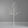 Contemporary pre-lit indoor/outdoor white twig christmas tree/clear white birch tree decorative light Christmas Party ornament