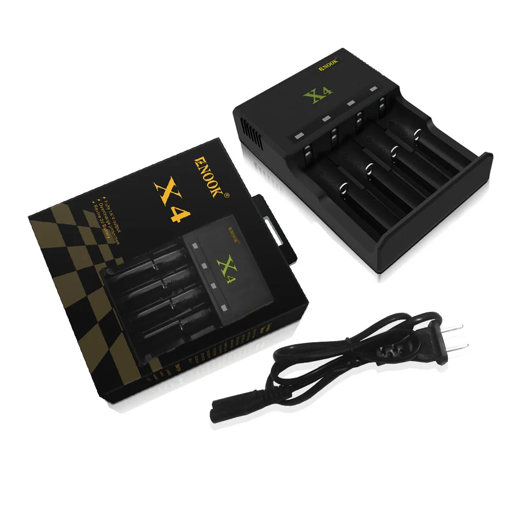 new high quality li-ion battery charger with plug enook x4