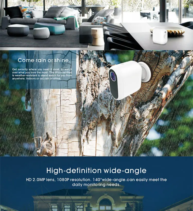 battery powered ip camera outdoor wifi waterproof