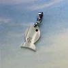Direct natural shell seawater MOP shell three diamond fish necklace pendant