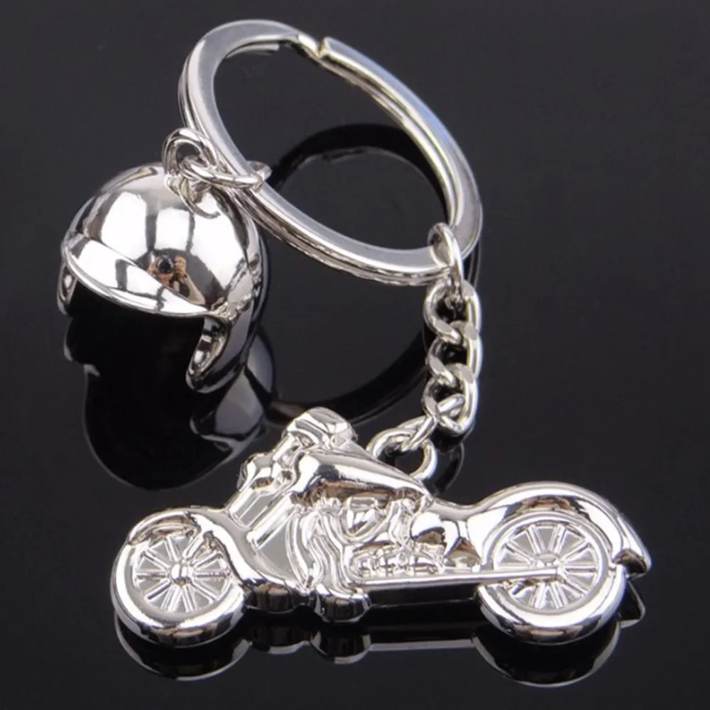 Creative Fashion Helmet And Motorcycle Keychain Key Chain Ring Keyring