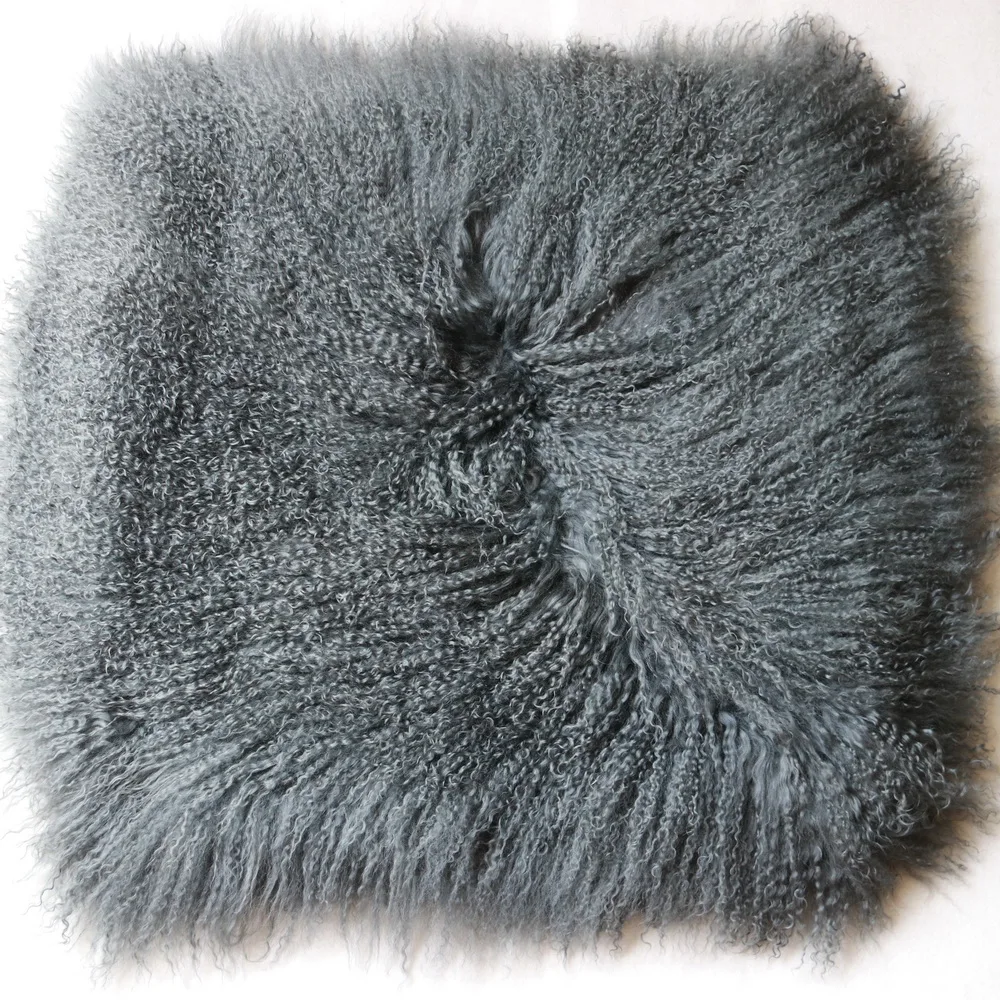 Tibetan Mongolian Lamb Sheep Wool Hairs Fur Rug Plate Cushion