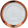 MC gold circle rim antique clear glass charger plates wholesale