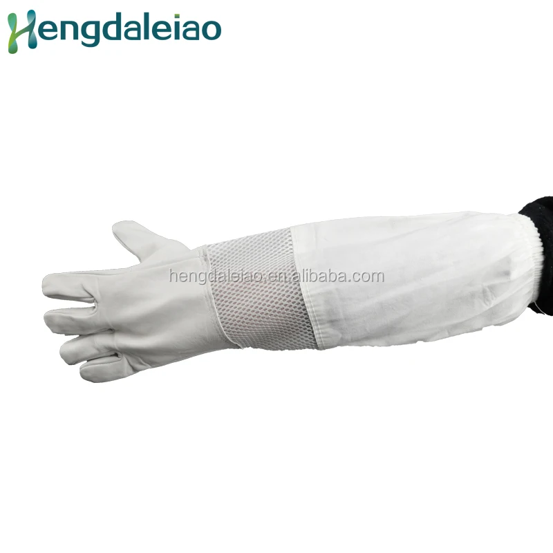 Size Beekeepers White Leather Gloves 2XS