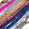 4mm DIY Jewelry Glass Crystal Beads Mixed Color Plated Rondelle