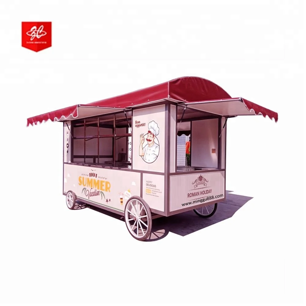 Zhicheng Fast Food Trailers New Type Mobile Food Trailer Hot Sale Hand Push Cart With Beautiful Sticker Buy Chinese Manufacturers Europe Food Trucks