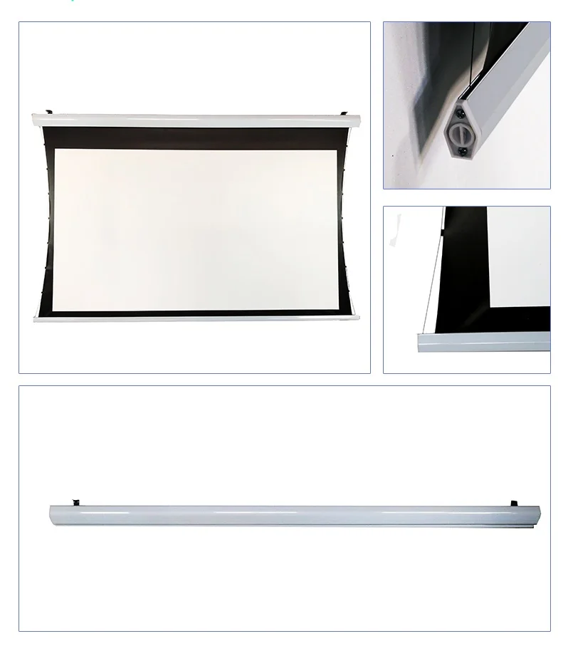 Best Quality 150 Inch 169 Tab Tension Electric Motorized Ceiling