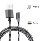 2 メートル 6FT 3 コネクタマイクロ + タイプ c usb c 磁気 usb 急速充電器ケーブル iphone サムスン letv