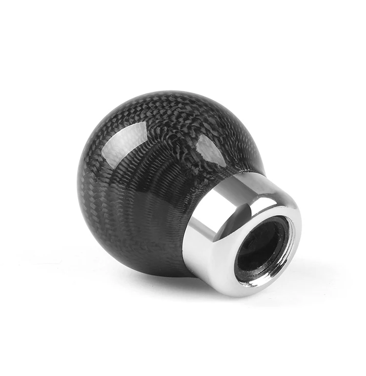 5 Speed Gear Shift Knob Real Carbon Fiber Manual Transmission Universal ...