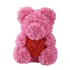 Sale25cm/ 40cm Bear of Roses Artificial Flowers Home Wedding Festival DIY Cheap Wedding Decoration Gift Box Wreath Crafts