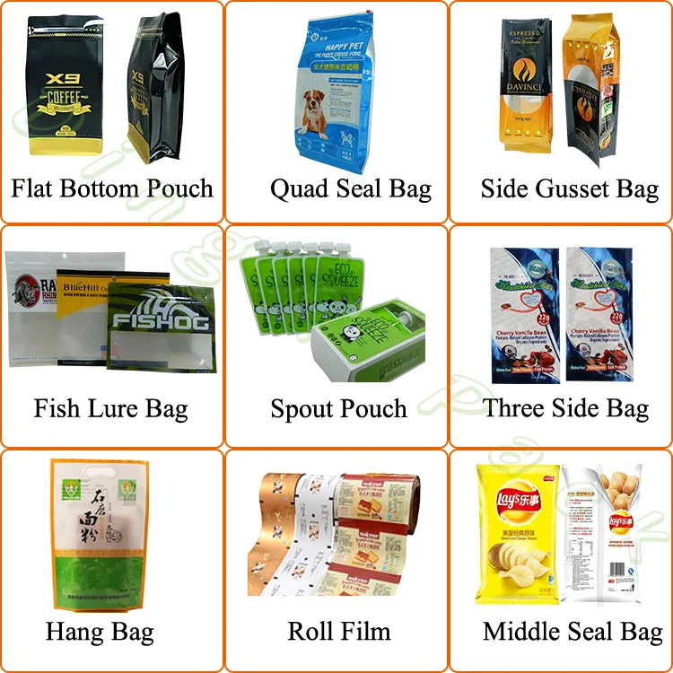 Plastic aluminum foil cashew nut snack food packaging printing plastic bag