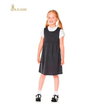 girls black pinafore dress