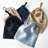 KTFL2099 cosmetic rope bag two sides 100% mulberry silk pouch carry bag