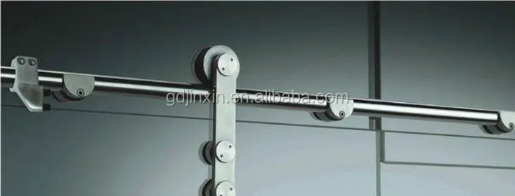 Puerta De Baño De Vidrio Esmerilado Interior De Acero Inoxidable