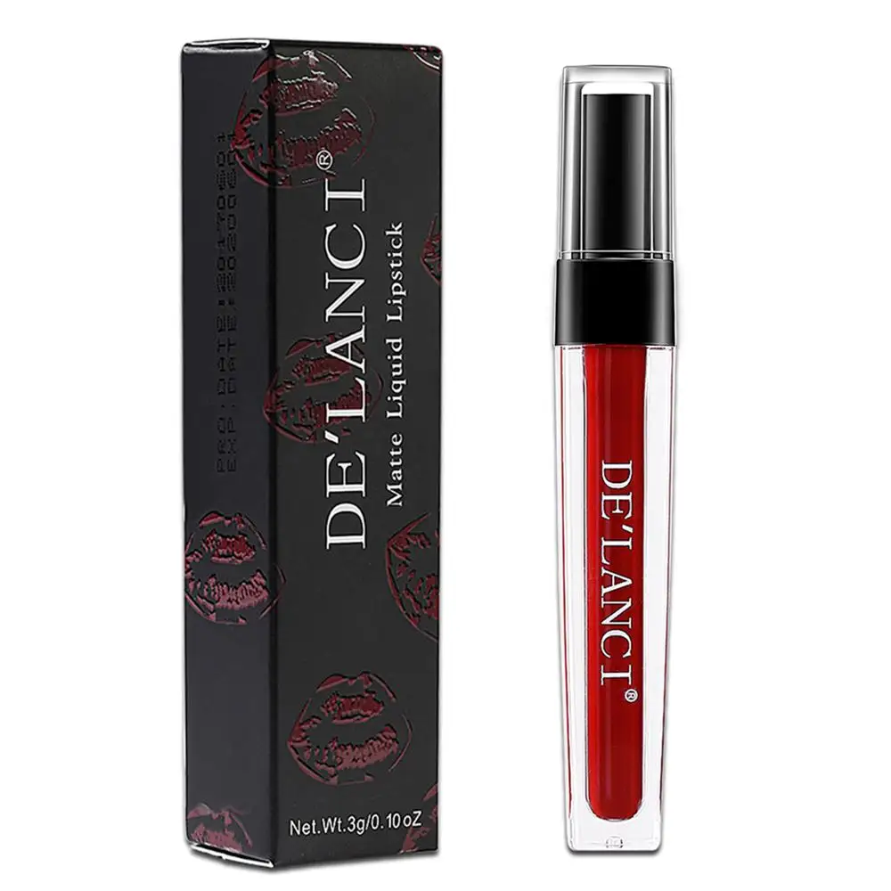 Red Color Lip Gloss Lipgloss Kiss Proof Matte Lip Gloss No Brand Makeup