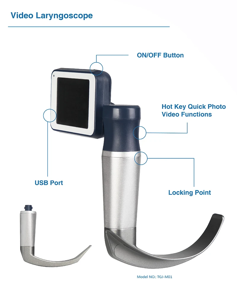 Surgical Instruments Portable Anesthesia Visual Laryngoscopes Miller