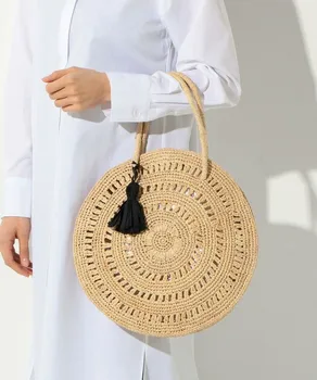 big round straw bag