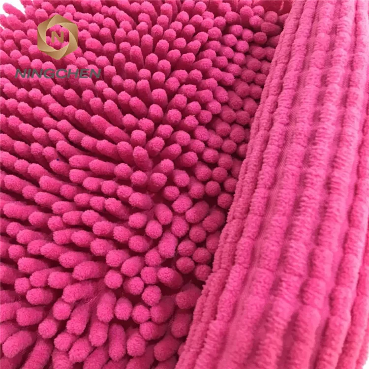 Car Cleaning Chenille Microfiber Fabric For Mop Head Chenille Cleaning Microfiber Chenille