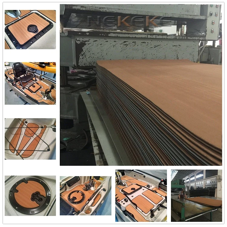 NEKEKE EVA foam deck pad Faux Teak Sheet Marine flooring sails deck flooring decking Mat with boat yacht