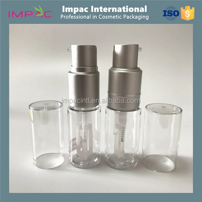 Plastic 35ml Dry Powder Dispenser Bottle With Matte Silver Pump Buy