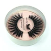 Korean Silk Material Invisible Band 3D Faux Mink False Eyelash With Round Box