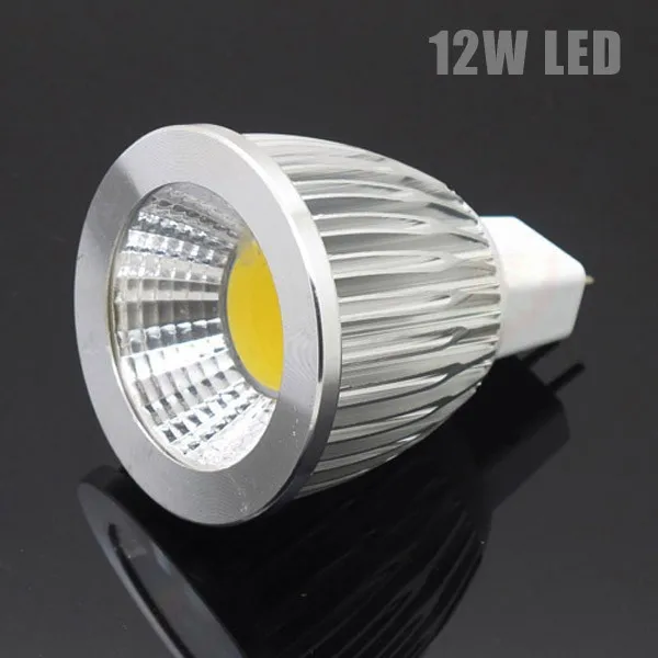 MR16 LED COB Spotlight Dimmable 6w 9w 12w 15w Spot Light Bulb high power lamp AC DC 12V or 85-265V