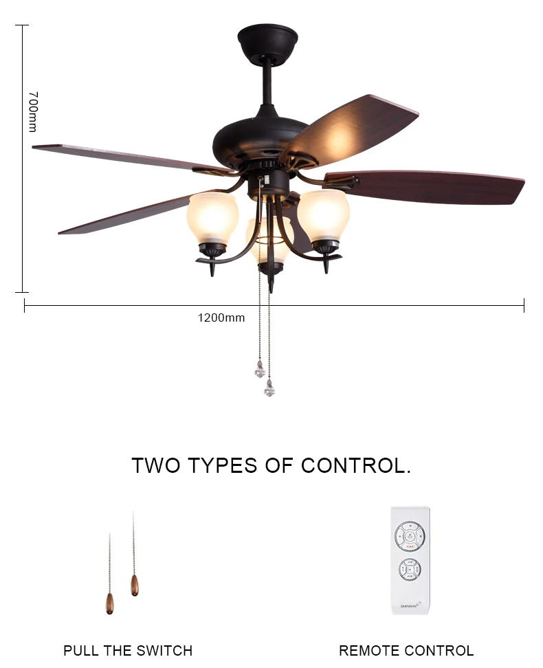 Hotsale Cheap Price High Quality Antique Design Living Room Fan Decorative Lighting Retro Ceiling Fans With Lights Buy Wood Balde 52 Inches Ceiling
