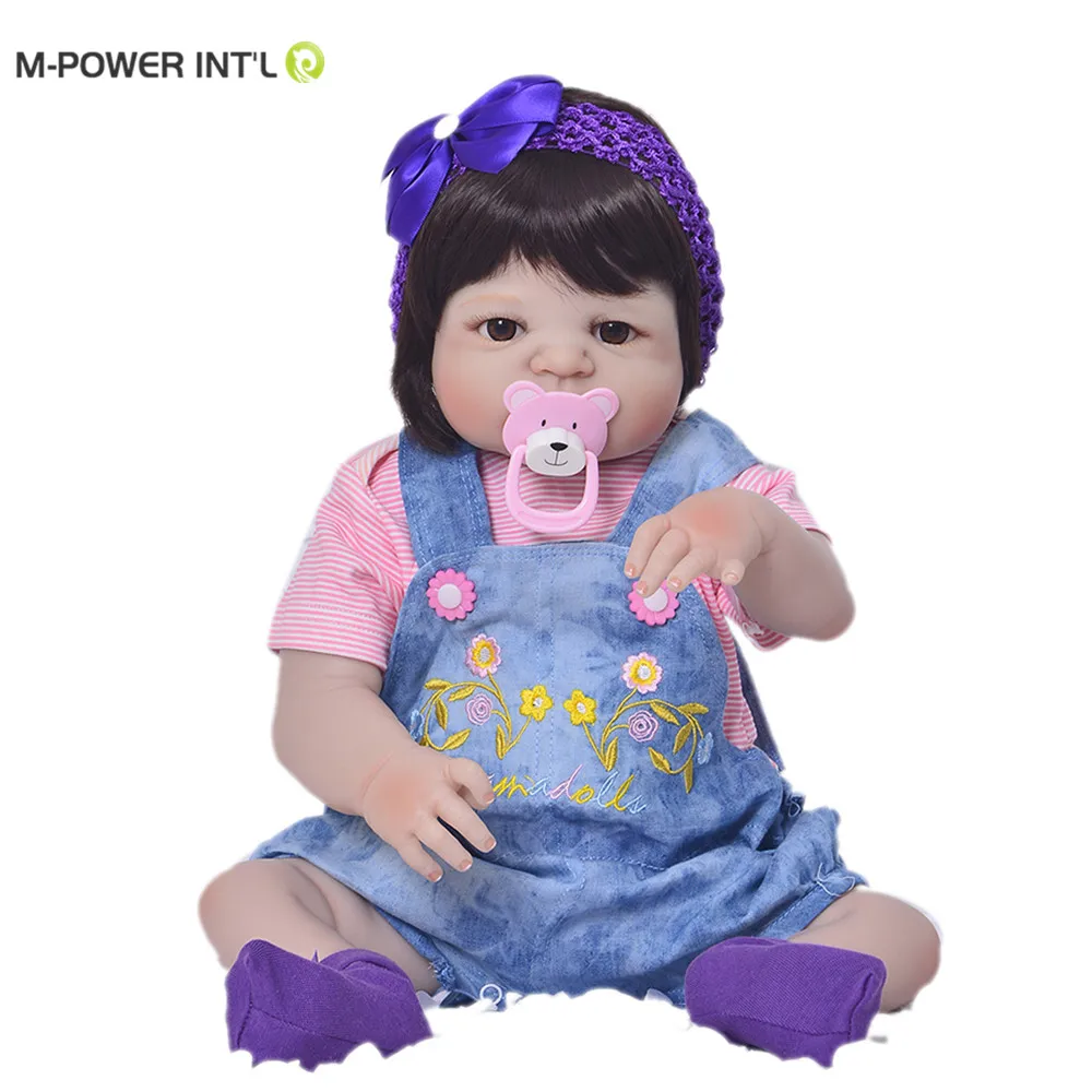 22 inches full silicone reborn baby dolls girl r