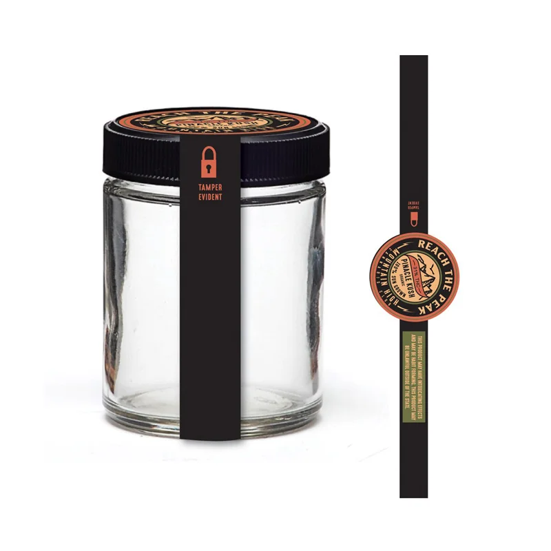 Hot Sale Custom Printing Sticker Tamper Proof Jar Weed Seal Labels
