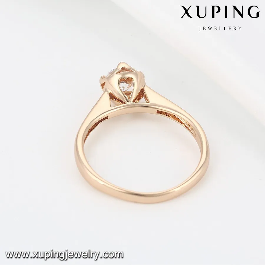 13808-fashion europe jewelry 18 carat yellow gold wedding cubic zirconia ring
