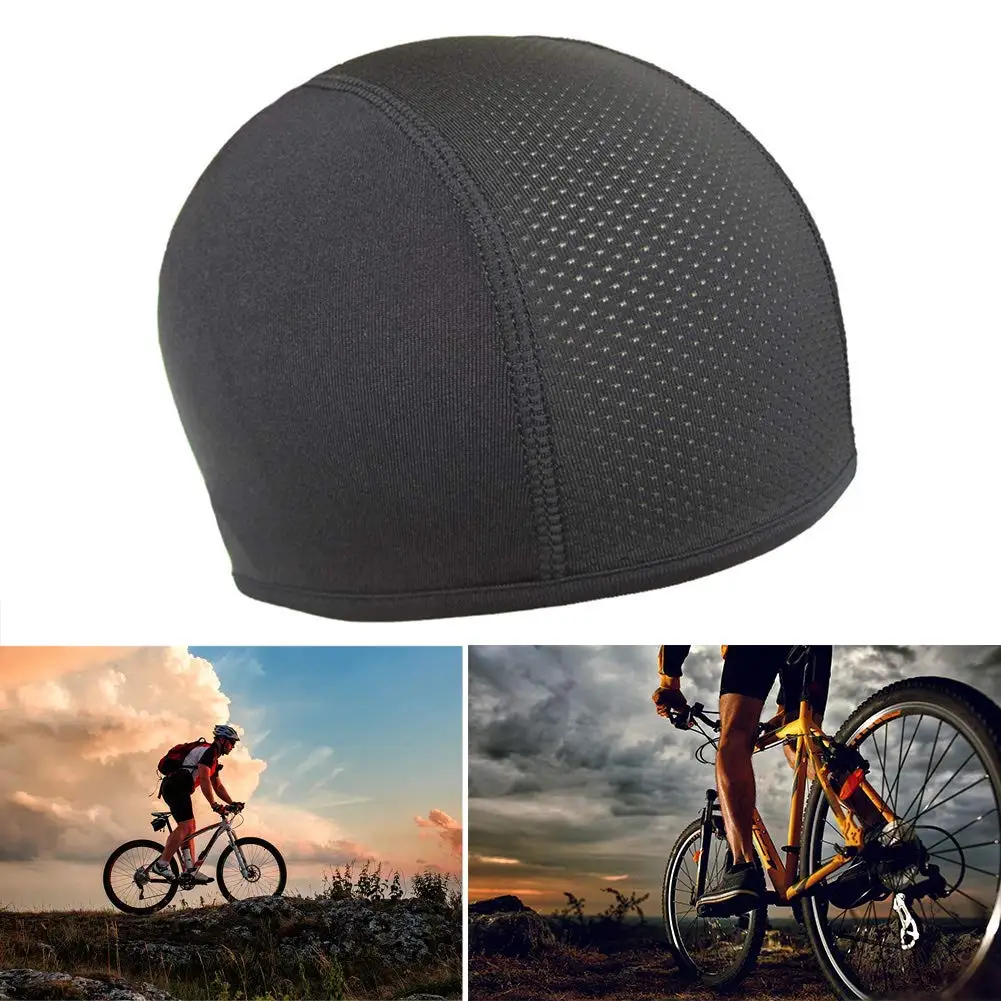 cycling under helmet skull cap