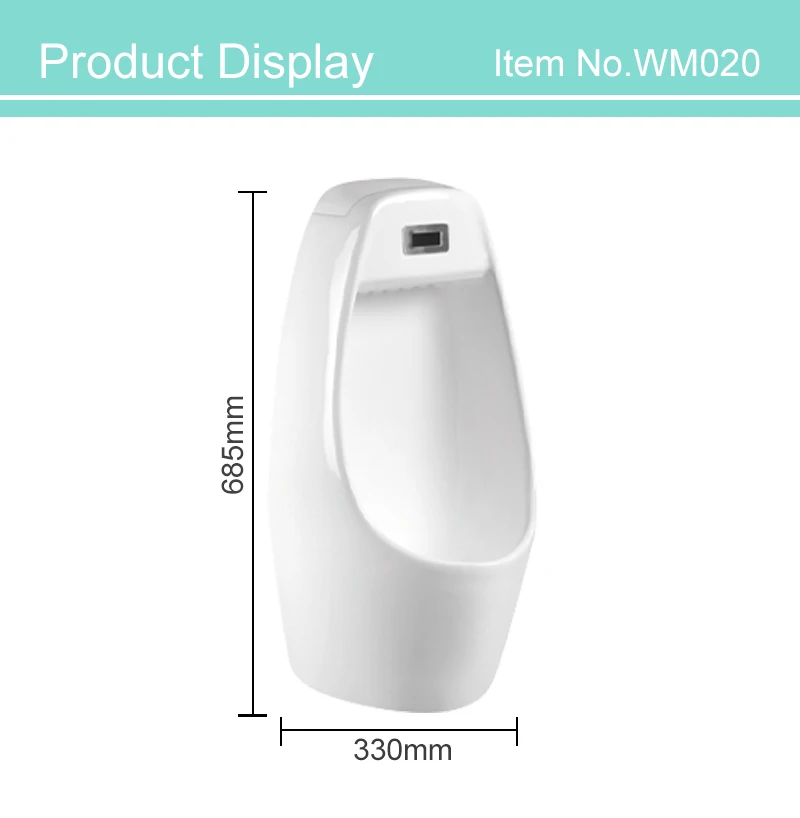 020 China manufacturer bathroom wall hung white ceramic male urinal