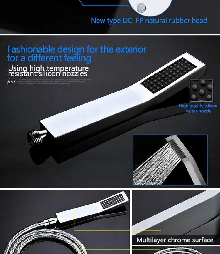 Chrome Rain Shower Kits 10" High Pressure Water Saving Thermostatic