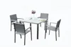 304 grade brushed stainless steel outdoor garden dining tables and chairs, garden set, ceramic table