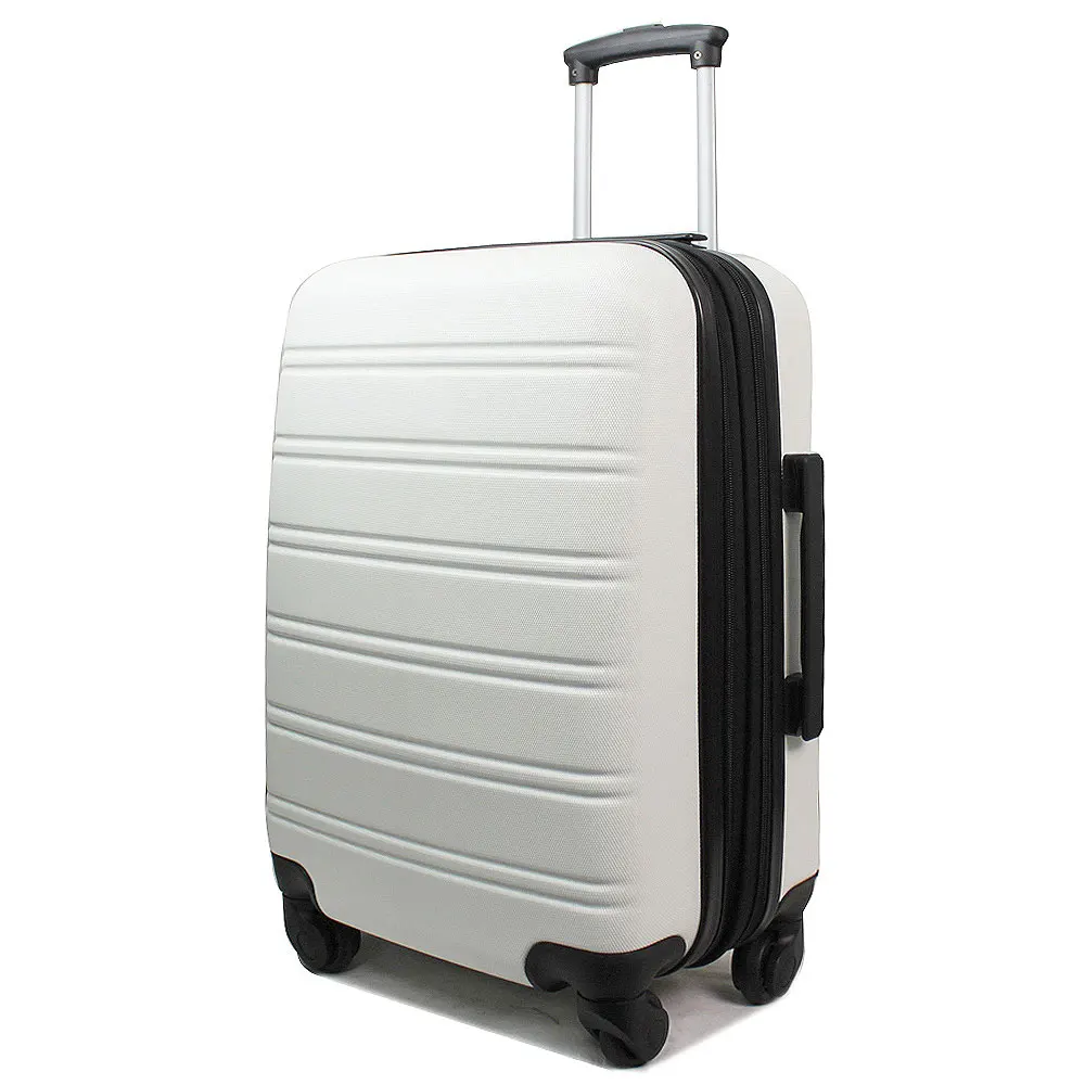 white cabin size suitcase