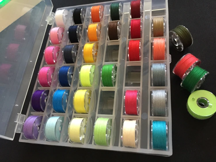 36pcs Bobbin Thread Handwork Pre-wound Grid Clear Coloful Home Sewing Machine Spools Craft Embroidery Kit Tools With Case.jpg
