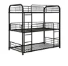 Top and Middle Bunk With Easy Access Guard Rails Twin Sandy Bunk Bed