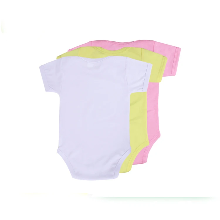 New Born short sleeve Baby boys Clothing custom Baby girls clothes White sublimation printing blank Baby rompers onesie