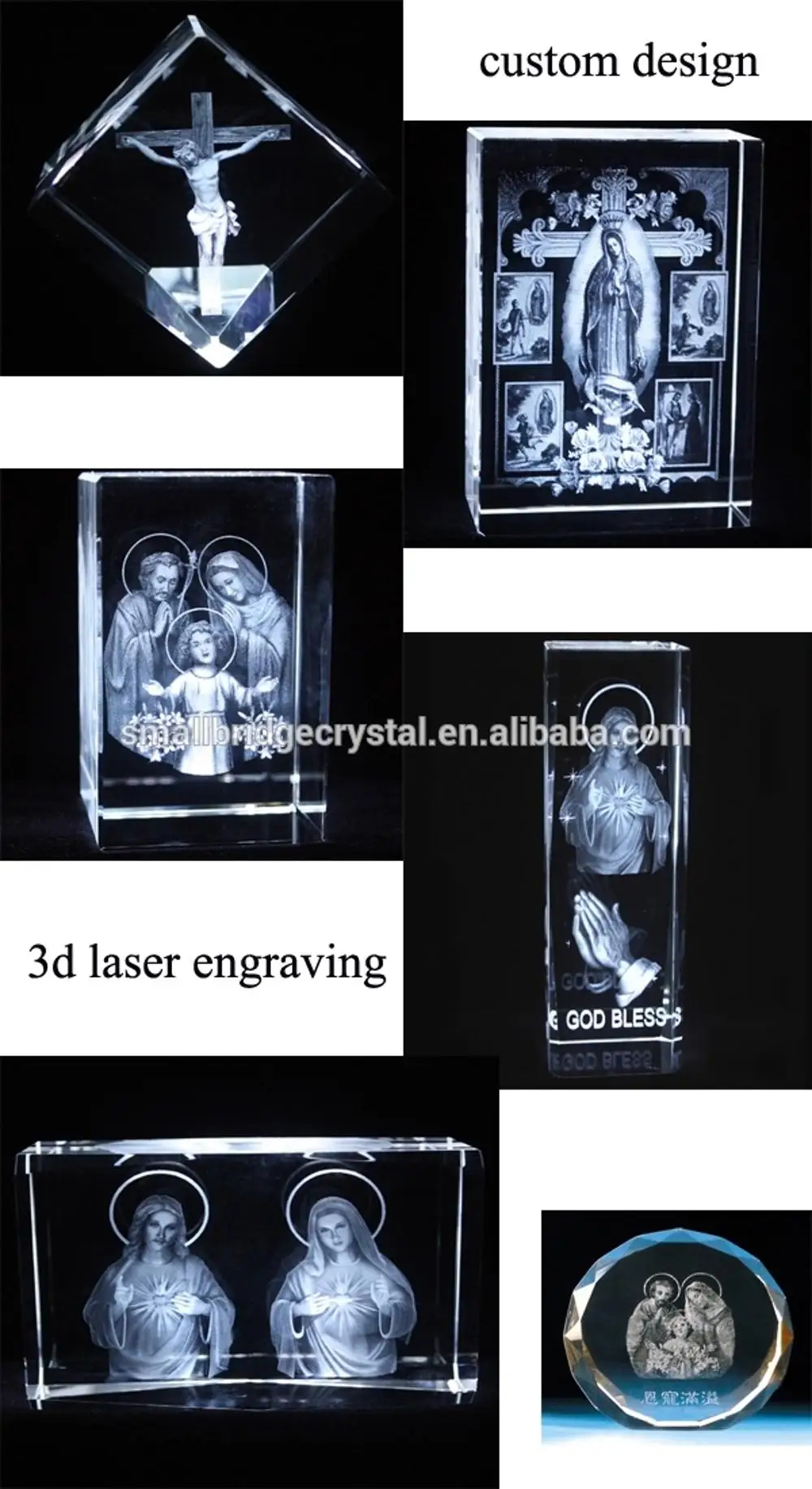 product newly designed 3d laser crystal religious gift in 2018-25