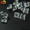 Square Step cut absolute White piezo crystal gem stone