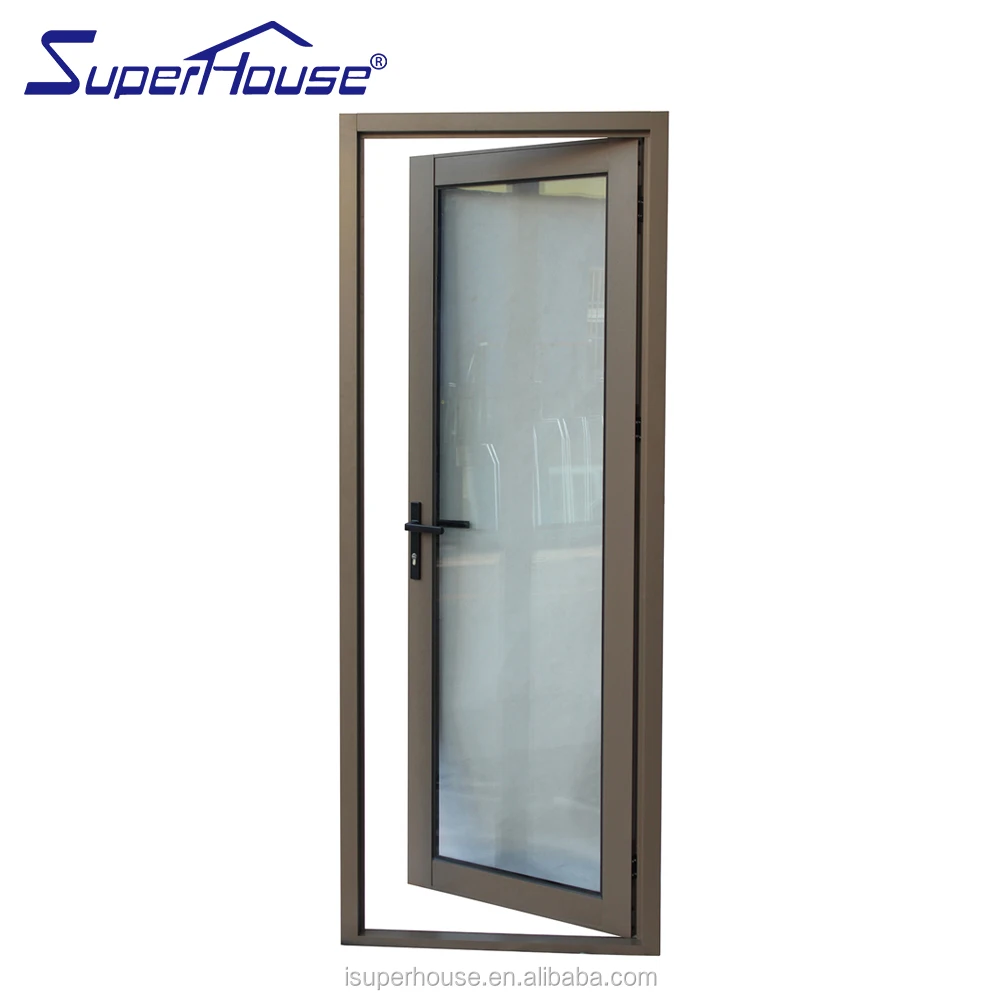 2015 new economic frameless casement aluminium door office entrance glass door