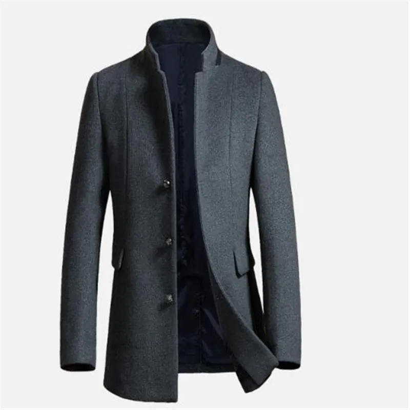 Italian Men Fashion Winter Casual Stylish Wool Business Gentlemen Slim ...