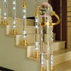 hot designs staircase railing crystal glass stair pillar